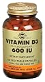 Solgar - Vitamin D3, 600 IU, 120 veggie caps