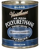 Rust-Oleum Varathane 200041H 1-Quart Interior Crystal Clear Water-Based Poleurethane, Gloss Finish