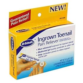 Dr. Scholl's Ingrown Toenail Pain Reliever, 1 kit, (w/ Gel, 12 retainer rings & 12 protection bandages)