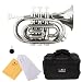 Cecilio 2Series PT-280N Nickel Plated B Flat Pocket Trumpet + Hard Case, Mouthpiece and Accessories