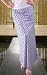 Ladies Long Print Jersey Skirt - Large in Blue Daisey