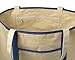 Handy Laundry Canvas Tote Beach Bag - Large Bags with Shoulder Straps, Strong Enough to Carry Beach Gear and Wet Towels. Front Pocket, Inside Zippered Pocket. (Royal Blue)
