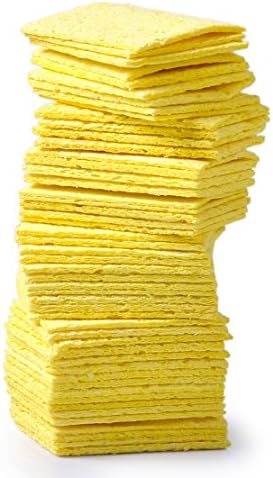 hermeshine TM Soldering Iron Solder Tip Welding Cleaning Pads Replacement Sponges (Pack of 50)