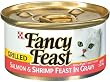 Fancy Feast Gourmet Cat Food, Grilled Salmon & Shrimp Feast in Gravy, 3-Ounce Cans (Pack of 24)