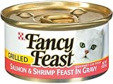 Fancy Feast Gourmet Cat Food Grilled Salmon & Shrimp Feast in Gravy, 3-Ounce Cans (Pack of 48)