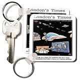 Londons Times Funny Aliens Cartoons - Parallel Parking Universe - Key Chains