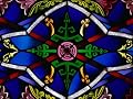 Detail of Stained-Glass Window in a Church, New Orleans, Louisiana, USA Photographic Poster Print by Ray Laskowitz, 16x12