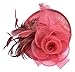 AM CLOTHES Womens Feather and Mesh Fascinator Headwear