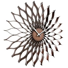 Retro Clock with Chrome Hands - Espresso (20")