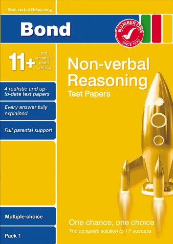 Bond 11+ Test Papers Non-Verbal Reasoning Multiple Choice Pack 1 (Bond Assessment Papers)