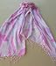 Silk with Wool Shawl, Wrap in Primrose Pink Abstract