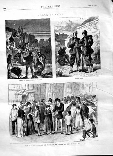 1870 Paris War Francs-Tireurs Hotel De Ville 