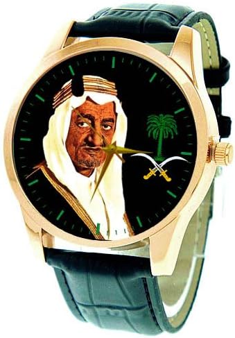 Special Commemorative His Highness King FAISAL Large 24k Gold IGP Polish Wrist Watch