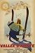 VAL VALLE D'AOSTA ITALY ITALIA GIRL SKI ICE WINTER SPORT VINTAGE POSTER REPRO