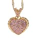 Love & Attraction! - Heart Locket Pendant Pavé with Pink CZs - Rose Gold Plated