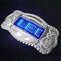 Blue Western Led Cool Belt Buckle