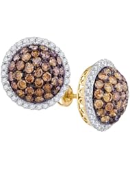 3.02CT-DIA BROWN DIAMOND FASHION EARRING
