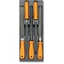 Beta 2424 T235 5 Second Cut Files with Plastic Handles in Thermoformed Tray