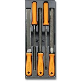 Beta 2424 T235 5 Second Cut Files with Plastic Handles in Thermoformed Tray