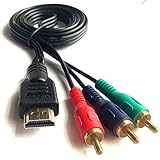 VAlinks(TM) SPECIAL RECOMMENDED 3 FT / 1M HDMI Male to 3RCA Male Extension Cable Converter Adapter for HDTV DVD Satellite TV,RGB Component video and most LCD Projectors