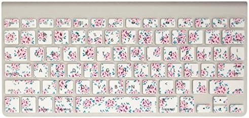 Luoful - Flower World Series US Layout Keyboard Cover Silicone Skin for MacBook Pro 13" 15"17" (with or w/out Retina Display) iMac and MacBook Air 13" and iMac Wireless Keyboard - Small Floral Pattern