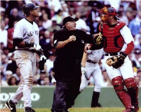 Option #7: Boston Red Sox Jason Varitek & ARod Alex Rodriguez before the fight - 16