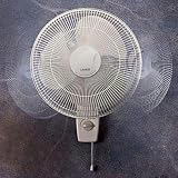 Lasko Products 16 Inch Oscillating Wall-mount Fan 3 Whisper-quiet Speeds 3-prong Grounded Plug