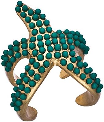 Blu Bijoux Gold and Turquoise Starfish Ring