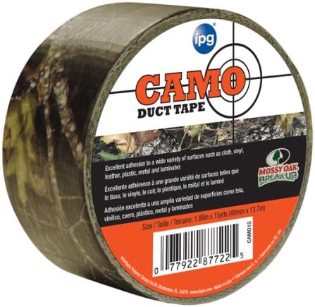 IPG CAMO15 "Breakup" Camouflage Duct Tape, 15 yards Length x 1-7/8" Width, Mossy Oak (Case of 30)