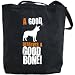 Canvas Tote Bag Black  A Good Australian Cattle Dog Deserves A Good Bone  Dog