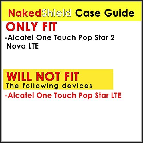 Alcatel one touch pop star 2 nova LTE Case, [NakedShield] [Black/ Hot Pink] Heavy Duty Holster Armor Tough Case - [Japan Rising Tsunami] for Alcatel one touch pop star 2 nova LTE