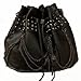 Sunny Boy PU Leather Shoulder/Cross Body Skull Stud Chain Bucket Shape Handbag