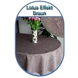 Produkt-Bild: Tischdecke LOTUS Effekt OVAL 160x220 | 160 x 220 cm Farbe Gartentischdecke * von DecoHometextil, Braun / Kaffee