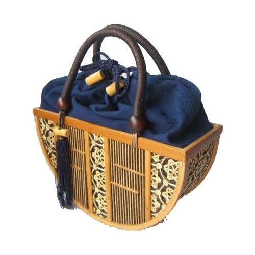 Amazon.com: Shizuoka Bamboo Crafts Cooperative - Bamboo Handbag Hangetsu (Half-moon) - Made in Japan: Clothing