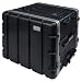 Sound Town Lightweight 10U PA DJ Rack/Road Case with 9U Rack Space, ABS Construction, 19â€ Depth, Retractable Handle, Wheels and Heavy-Duty Latches (STRC-A10UT)