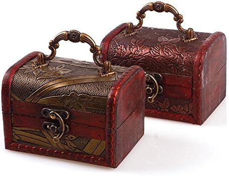 Vintage Jewelry Pearl Necklace Bracelet Storage Organizer Wood Case Gift Box 02