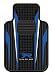 Blue And White R Racing Universal-Fit Molded Front Floor Mats - Set of 2