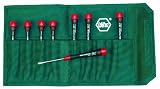 Flat-Head Screwdrivers: Wiha 26093 8 Piece PicoFinish Slotted Screwdriver Set with Precision Handle