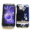 HTC Thunderbolt 4G / Incredible HD (Verizon) Snap On Protector Hard Case "Midnight Flowers" Design