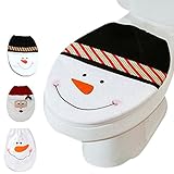 1個 ふたカバー　クリスマス雪だるまデザイン便器の蓋カバー クリスマスデコレーション [並行輸入品]