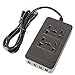 ETvalley USB Smart Charger Power Strip With 2 AC Plugs and 4 USB Charger Ports for Smartphones And Tablets(Black)