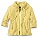 Long Cables - Funnel-Neck Cardigan (Regular S Daffodil)