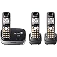 Panasonic KX-TG6513B DECT 6.0 PLUS Expandable Cordless Phone System, Black, 3 Handsets