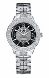 Marc Ecko E15073M1 Unisex Basic Analogue movement Polished Silver Case & Bracelet with Iced Bezel & Silver Accents on Iced Black Dial