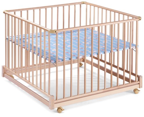 Imagen principal de 020350001093 Laufgitter Komfort II - Parqué para bebés (100 x 100 cm), color natural barnizado