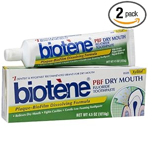 Biotene PBF Plaque Dissolving Toothpaste 4.5-Ounce Tubes (Pack of 2)