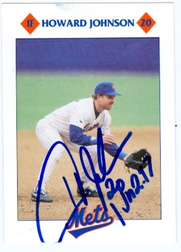 Howard Johnson Autographed/Hand Signed baseball card New York Mets 1993 Kahns baseball card #20