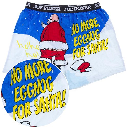 Eggnog for Santa Christmas Boxer Shorts for Men