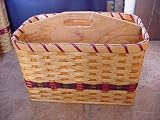 Amish Country Handwoven Magazine Basket with Solid Wood Handled Divider. This Handmade Basket Is Yet Another Unique Product for the Country Home Decor. This Amish Basket Is a Nice One to Fill with Goodies and Give As a Gift Basket. You Would Be Giving a Custom Gift Basket Made From the Heart with Your Personal Selection of Items in It. What a Unique Gift Idea for That Hard to Buy for Person. Colors May Vary (Black, Brown, Blue, Green, Red, Purple, Burgundy, Natural)
