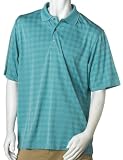 PGA Tour Men's Short Sleeve Poly Performance Jacquard Argyle Shirt, Rhapsody, X-Large